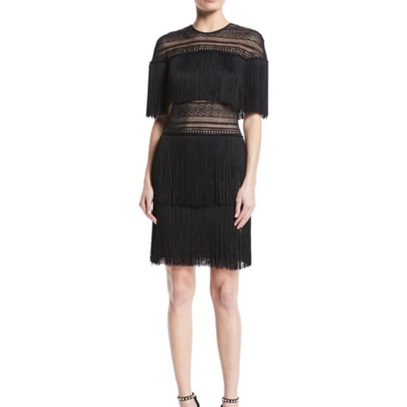 Naeem Khan Dresses & Skirts - Naeem Khan NK32 three tier fringe mini dress
